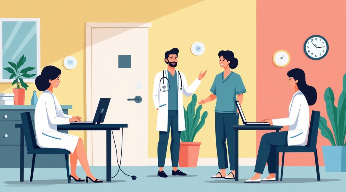 clínica de saúde ocupacional com atendimento in company - Ilustração detalhada sobre clínica de saúde ocupacional com atendimento in company